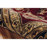 Nourison Hand-tufted Persian Floral Wool and Silk Burgundy Area Rug