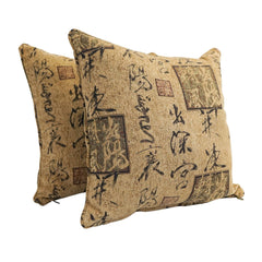25-inch Corded Patterned Jacquard Chenille Square Floor Pillows (Set of 2)