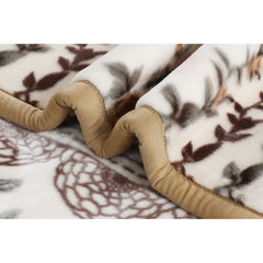 Empyrean Velvet 2 Ply Heavy Reversible Printed Raschel Blanket