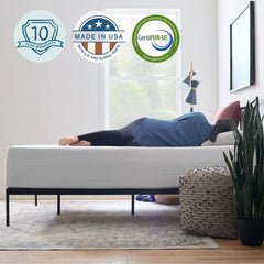 Lucid SureCool 14-inch Gel Memory Foam Mattress, Medium-Plush Feel, Made in the USA