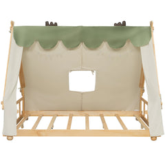 Whimsical Tent House Bed with Lights and Skylight by Harper&Bright Designs