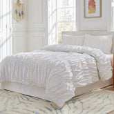 Lullaby Bedding Tiny Hearts Ruffled Cotton Duvet Set