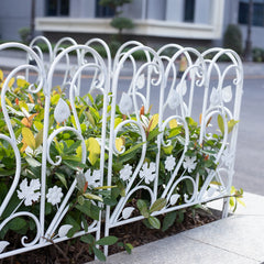 5 Pack Garden Fence Metal Fencing Panels Rustproof Border Section Fence