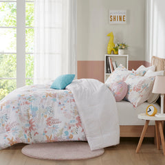 Intelligent Design Kids Kinsley Blush Woodland Animals Cotton Reversible Comforter Set