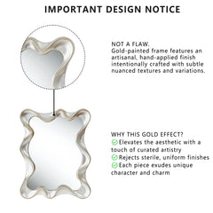 Large Asymmetrical Silver Wall Mirror - 35.4"×27.6"