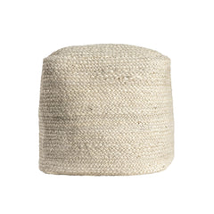 HomeRoots 18" Natural Braided Jute Pouf Ottoman