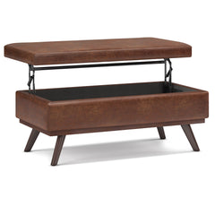 WYNDENHALL Ethan 42 inch Wide Mid Century Modern Rectangle Table Ottoman