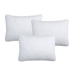Cozy Line Solid White Chic Brocade Matelasse Medallion Floral 6 Piece Microfiber Daybed Quilt Bedding Set