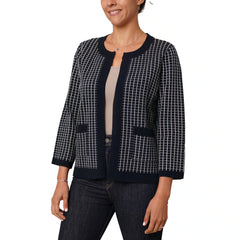 Cyrus Check Pattern Knit Cardigan