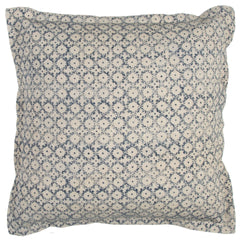 Rizzy Home Neutral Blue Geometric Throw Pillow, 22x22
