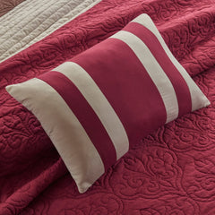 Madison Park Attingham 7 Piece Quilt Set with Euro Shams and Throw Pillows