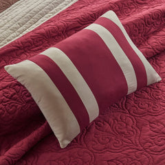 Madison Park Attingham 7 Piece Quilt Set with Euro Shams and Throw Pillows