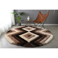 Mateos Shag Collection Geometric Area Rug