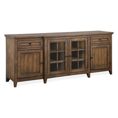 Magnussen Home Bay Creek Toasted Nutmeg 80" Console - 80"W x 18"D x 32"H