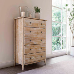 Grain Wood Furniture Greenport Coastal Solid Wood 5-drawer Chest