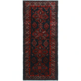 Semi Antique Alexina Rust/Navy Runner - 3'5" x 8'2"