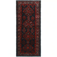 Semi Antique Alexina Rust/Navy Runner - 3'5" x 8'2"