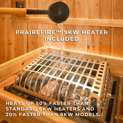 Backyard Discovery Paxton 2-4 Person Outdoor Barrel Sauna, Porch