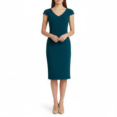 Connected Apparel Cap Sleeve Sheath Dress