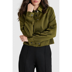 DKNY Glazed Crop Trucker Jacket