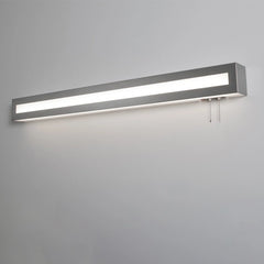 Hayes 3-feet Satin Nickel LED Overbed Fixture, White Acrylic Shade