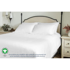 Delara GOTS Certified 100% Organic Cotton Duvet Cover Set 400TC, Long Staple Cotton, Moisture-Wicking, Smooth & Breathable