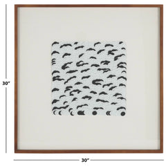 SAFAVIEH Home Nova 30-inch White/Black Framed Wall Art - Black/White