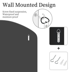 Arched Mirrors Vanity Wall Decor Decorative Mantel for Living Room - 40"x28"