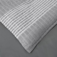 Hiend Accents Lane Stripe Duvet Cover Set, Queen, 3PC