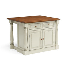 Monarch Off-White Wood Kitchen Island by Homestyles - 48" x 36" x 25"