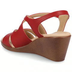 Journee Women's KedzieII Medium and Wide Width Wedge Sandals