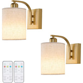 Led bedroom light gold wall light iron wireless light