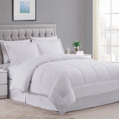 Sweet Home Collection 8 Piece Embossed Dobby Stripe Bed In A Bag All Season Complete Set