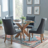 Linon Allard Rustic Famhouse 5 Piece Dining Set