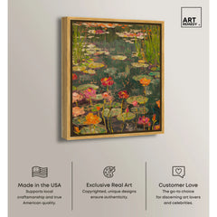 Art Remedy Afternoon Visit Framed Impressionism 1 Piece Canvas Wall Art /Monet And Van Gogh Inspired Art