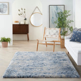 Nourison Luxurious Shag Abstract Wave Plush Shag Area Rug