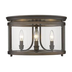 Golden Lighting Payton 3-light Flush Mount in Matte Black
