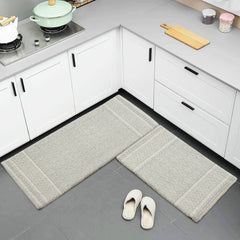 Luxurious Woven Cotton Kitchen Runner Mat Rug - Anti-Fatigue, Anti-Skid, Cushioned - 18''x48''