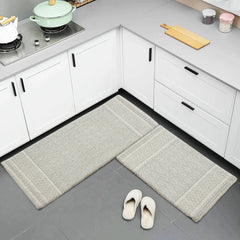 Luxurious Woven Cotton Kitchen Runner Mat Rug - Anti-Fatigue, Anti-Skid, Cushioned - 18''x48''