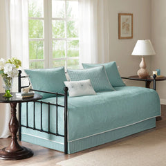 Madison Park Peyton Blue Printed 6 Piece Day Bed Cover Set