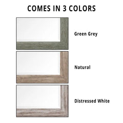Rustic Full-Length Floor Mirror - 66" x 32" Rectangular Wood Frame Full Body Mirror for Living room, Bedroom