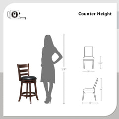Fremont & Park Aris Ladder Back Swivel Barstool