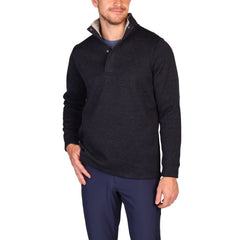TailorByrd Men's Sweater Knit Snap Placket Pullover