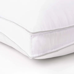 Superior Microfiber Medium Density Pillow with Gusset - White
