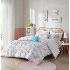Intelligent Design Kids Kinsley Blush Woodland Animals Cotton Reversible Comforter Set