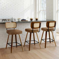 26"/29" Swivel Bar Stools/ Counter Stools with Bentwood Legs