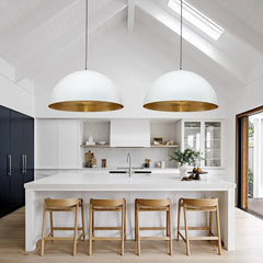 Industrial Oversized Metal Dome Pendant Light - Modern Farmhouse