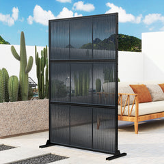 Outdoor Free Standing Metal Privacy Screen