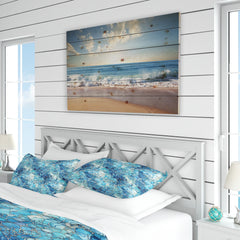 Designart "Ocean Blue Mosaic Turquoise" Blue Tropical - Bedding Set With Shams