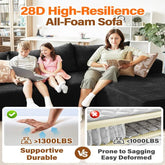 WINSOON Plush Modular Sectional Sofa with Pillows